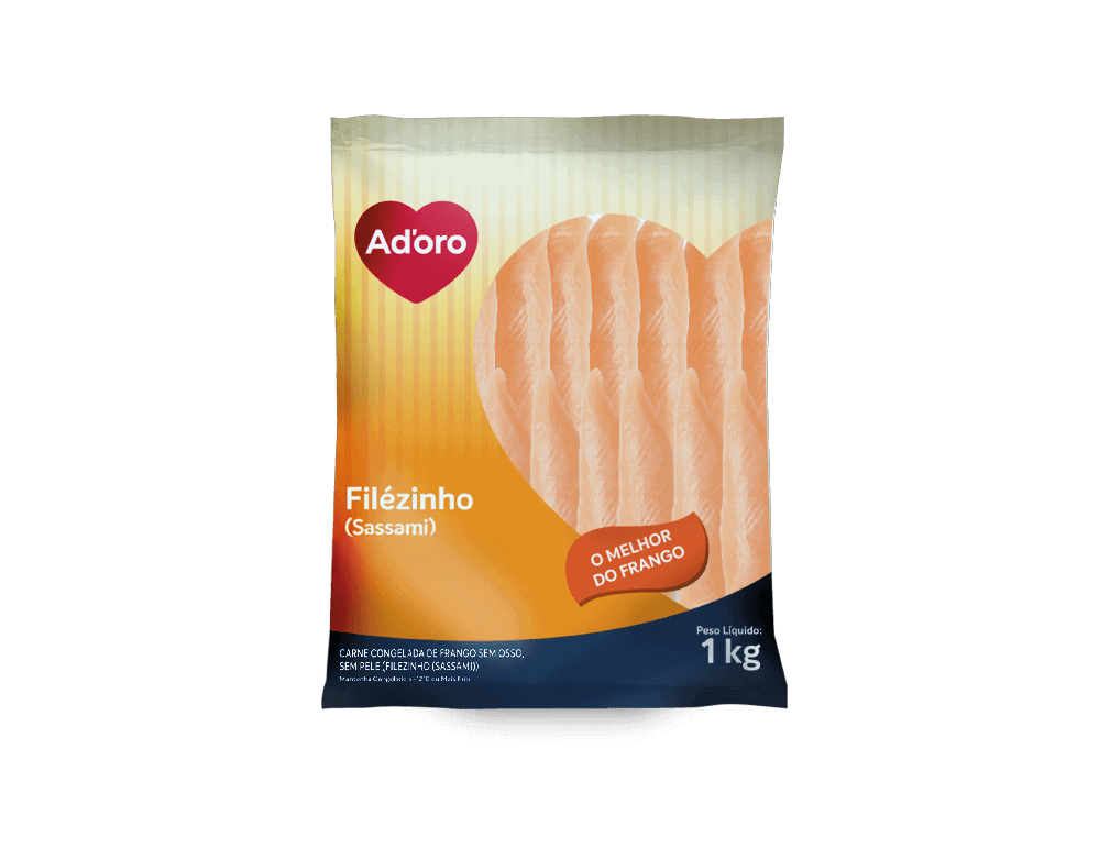 FILEZINHO SASSAMI DE FRANGO CONGELADO ADORO (CX 20 KG)